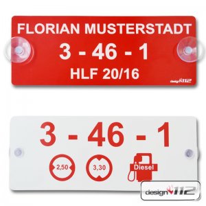 Fahrzeugidentschild erweiterte R�ckseite