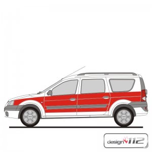 Flächen-Folierungssatz für Dacia Logan MCV -...