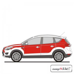 Flächen-Folierungssatz für Ford Kuga -...