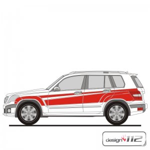 Flächen-Folierungssatz für Mercedes Benz GLK -...