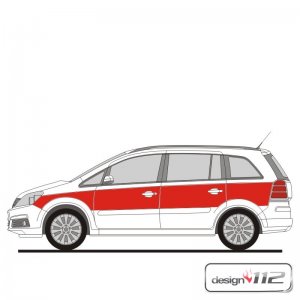 Flächen-Folierungssatz für Opel Zafira -...