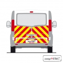 Heck-Warnmarkierungssatz Opel Vivaro / Renault Trafic,...