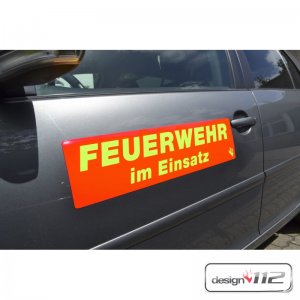 Magnetschild "Feuerwehr im Einsatz",...