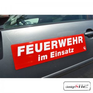 Magnetschild "Feuerwehr im Einsatz",...