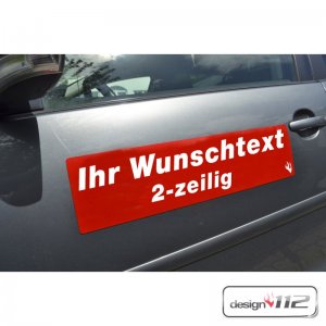 Magnetschild "Wunschtext", 2-zeilig,...