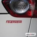 Retroreflektierender Autoaufkleber Feuerwehr mit langem...
