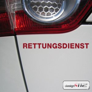 Retroreflektierender Autoaufkleber Rettungsdienst