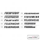 Schriftzug Feuerwehr Beschriftungsfolie - 3M Scotchal 80...