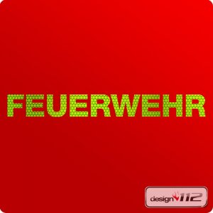Schriftz�ge "Feuerwehr" - Fluoreszierende...