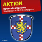 Retroreflektierende Wappen für die Türbeschriftung 180 mm x 250 mm (B x H)
