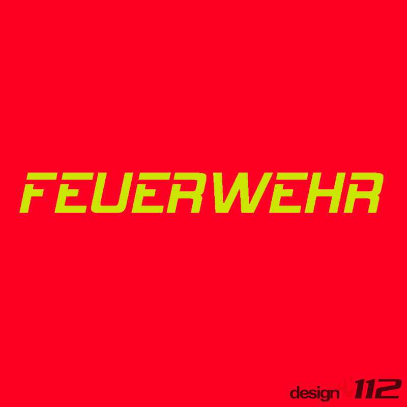 Schriftzug FEUERWEHR - 1200 x 180 mm - Lime - design112 GmbH