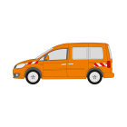 VW Caddy, Heckfl&uuml;gelt&uuml;ren, 2010/09 - 2015/05 | Warnmarkierungssatz