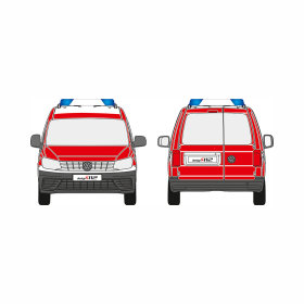 VW Caddy, 2015/06 - 2020/09, DIN-Plus | Fl&auml;chen-Folierungssatz