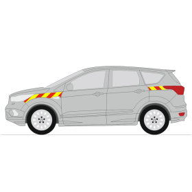 hazard marking set VW Transporter T5, tailgate...