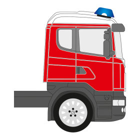 Scania P-Reihe, Fahrerhaus mittellang, DIN-Plus | Fl&auml;chen-Folierungssatz