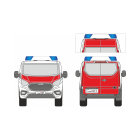 Ford Transit Custom, L2 H1&H2, Hecktüren, 2018/03 - 2023/07 , DIN-Plus | Flächen-Folierungssatz