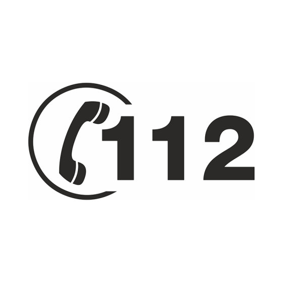 Schriftzug Hörer 112 | Gegossene Hochleistungsfolie | ORACAL | 751C | 010 | weiß | N2-02 | 775 x 300 mm