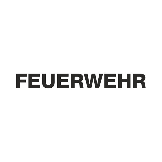 Schriftzug FEUERWEHR | Retroreflektierende Folie gem. ECE104R | 3M | 580E | 10 | weiß | F1-02 | 1.250 x 180 mm