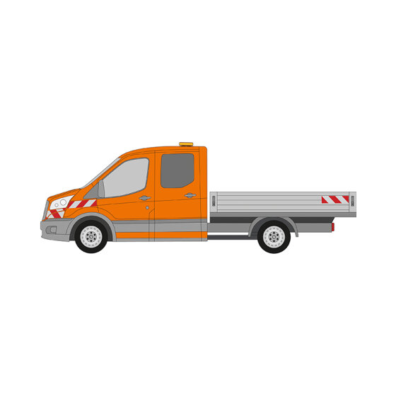 Ford (e-)Transit, flatbed, 2019/08 - | warning marking kit