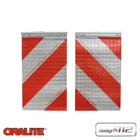 Reflexite Set - hazard marking for tail-lift / tailgate acc. Road Traffic Licensing Regulations &sect; 53b para.5 in red / white