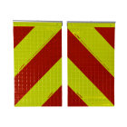design112 Set - hazard marking for tail-lift / tailgate acc. Road Traffic Licensing Regulations &sect; 53b para.5 in red / yellow