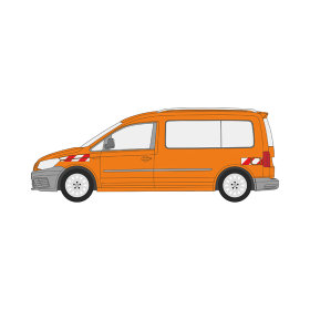 VW Caddy, Maxi, Heckt&uuml;ren, 2015/06 - 2020/09 | Warnmarkierungssatz