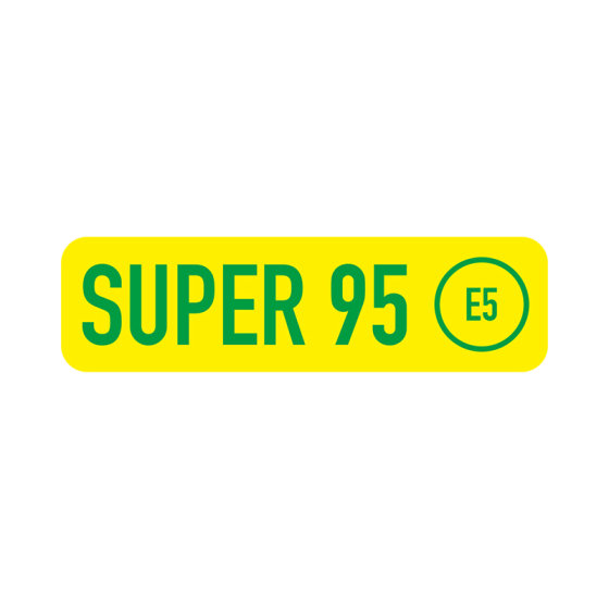 Aufkleber "SUPER 95 (E5)" 50 x 14 mm
