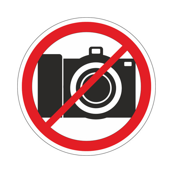 Aufkleber &quot;Fotografieren verboten!&quot;