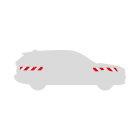 hazard marking set VW Transporter T5, tailgate complete-Set, 10 pieces
