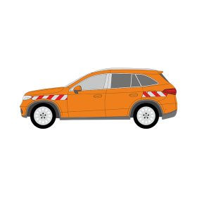 hazard marking set VW Transporter T5, tailgate complete-Set, 10 pieces