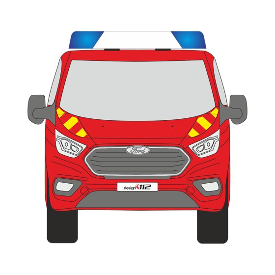 Ford Transit Custom, 2018/03 - 2023/07 | Front-Warnmarkierungssatz
